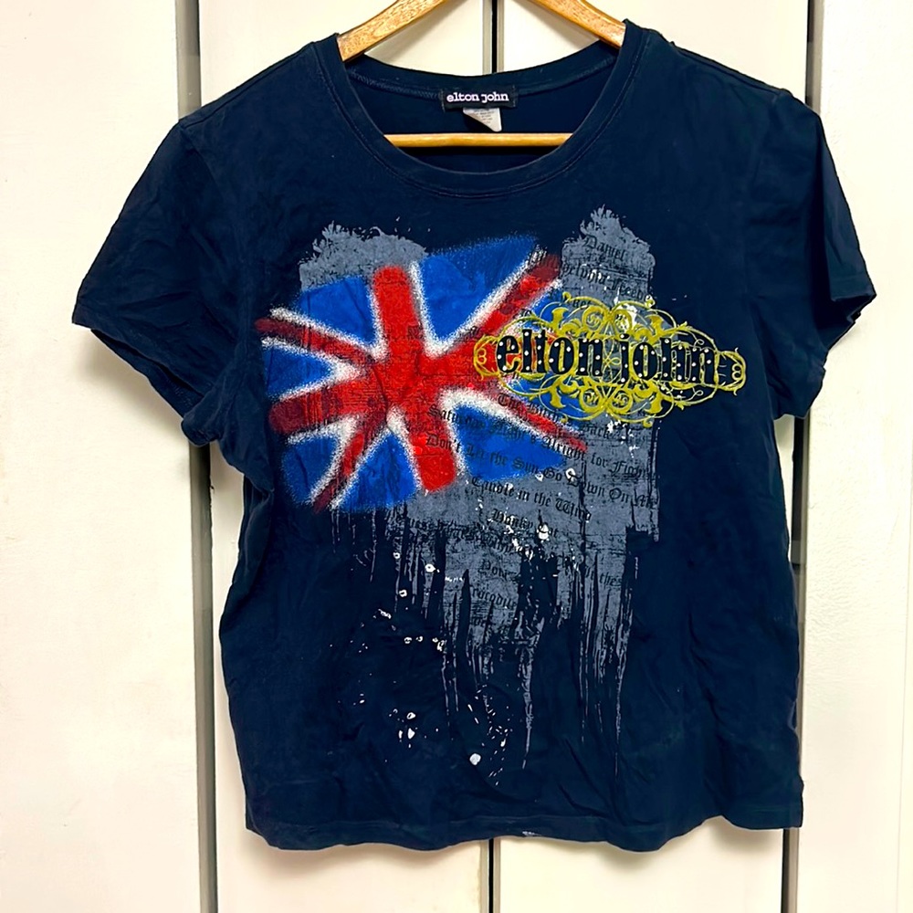 Vintage Y2K Elton John baby tee